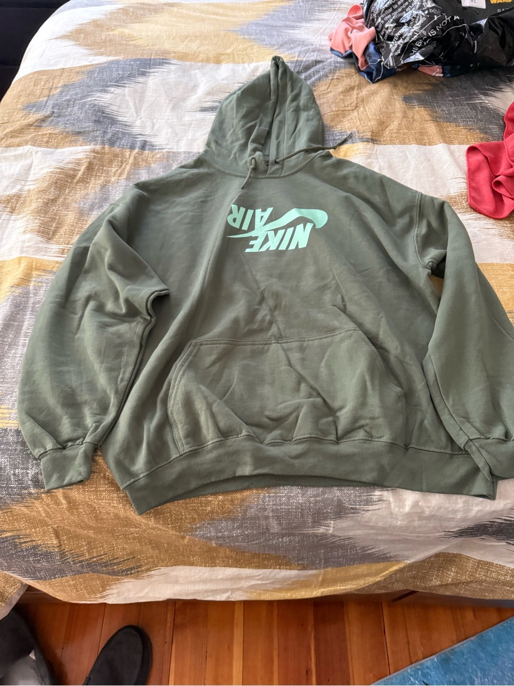 Travis Scott Nike Collab Green Fleece Hoodie Size XL